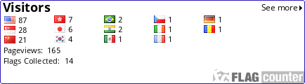 http://s10.flagcounter.com/count/ijMz/bg_FFFFFF/txt_000000/border_2D1EB3/columns_6/maxflags_60/viewers_0/labels_0/pageviews_1/flags_1/